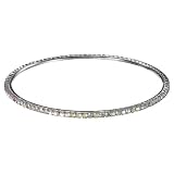 Clear Crystal Bangle - White