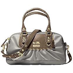 Coach Amanda Satin Mini Satchel Bag Tote 12927 Silver