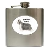 Bearded Collie Hip Flask (6 oz)