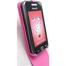 EMARTBUY SAMSUNG S5230 TOCCO LITE FLIP CASE/COVER/POUCH WITH BUILT IN PHONE HOLDER CERISE PINK + SCREEN PROTECTOR