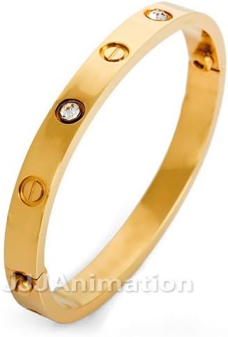 Italian Style Diamond Gold Love Bracelet Screw Designer Inspired