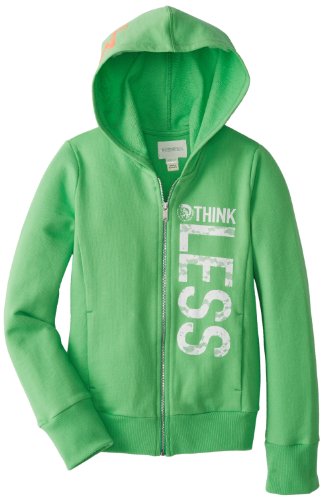 Diesel Girls 7-16 Sgobert Zip-Up Hoodie Sweatshirt Think Less Do More