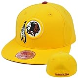 NFL Mitchell & Ness Throwback Logo Hat Cap Fitted Washington Redskins TK42 7 1/2