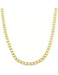 10 Karat Yellow Gold Curb Link Necklace (5.3mm, 24 inch)