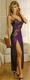 SeXy Nightgown Lace Long Night Gown with High Cut Leg S M or L