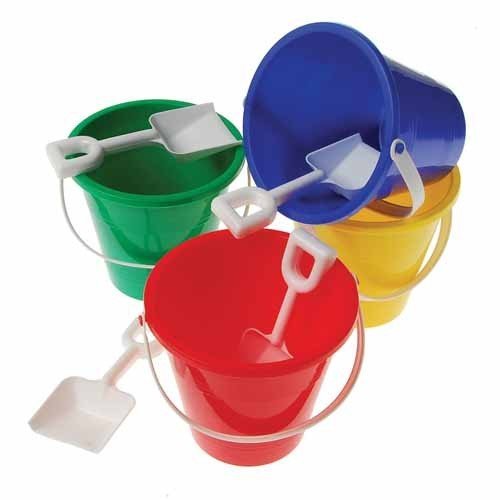 Awardpedia 5" Beach Pails and Sand Shovels (Pack of 6)