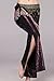 ZLTdream Women's Tribal Belly Dance Hip Scarf with tassel & copper Light Blue