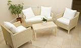 Outdoor Living : RATTAN CONSERVATORY FURNITURE SHABBY CHIC SET