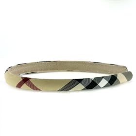 Thin Brown Burberry Inspired Plaid Head Band