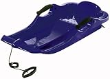 AlpenGaudi Kunststoffschlitten AlpenSpider Blau mit Metallbremse 80 cm
