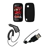 Nokia Nuron 5230 Premium Black Soft Silicone Gel Skin Cover Case + Rapid Car Charger + USB Data Sync Charge Cable for Nokia Nuron 5230 41X7BGGjobL. SL160 Nokia Nuron 5230 Premium Black Soft Silicone Gel Skin Cover Case + Rapid Car Charger + USB Data Sync Charge Cable for Nokia Nuron 5230