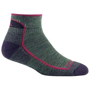 Darn Tough Women's Merino Wool Cushion 1/4 Hiking Socks L Moss