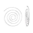 Large Spiral Hoop Style Wire Earrings