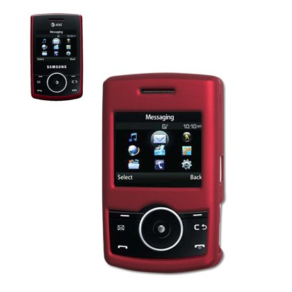 New Fashionable Perfect Fit Hard Protector Skin Cover Cell Phone Case for Samsung Propel A767 AT&T - Red