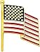 14K Gold Enameled American Flag Tie Tac