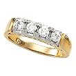 14K Two-Tone Gold Diamond Anniversary Band - 0.48 Ct.