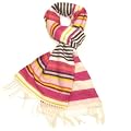 Striped Wool Scarf for Women - Women's Multicoloured Lambswool Winter Scarf - Lovarzi - Made in Scotland- Ladies Scarf - Scarves
