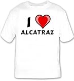 I Love alcatraz T-shirt Large White