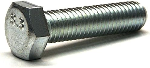 M7 x 1 x 40 mm Coarse Class 8.8 Zinc Plated Steel Hex Head Cap Screw - Package of 25