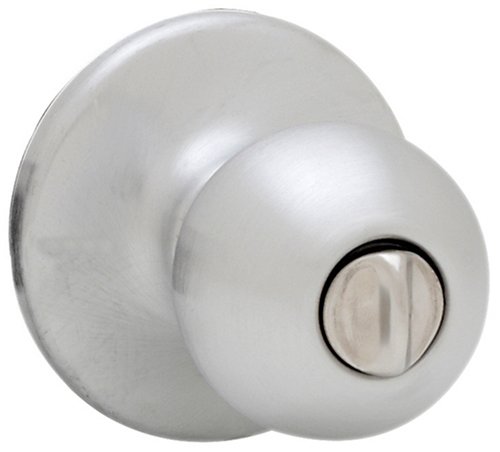 Kwikset Polo Bed/Bath Knob in Satin Chrome