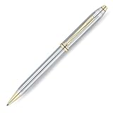 Cross Townsend Medalist Ball-Point Pen In Polished Chrome and 23 Karat Gold Plate