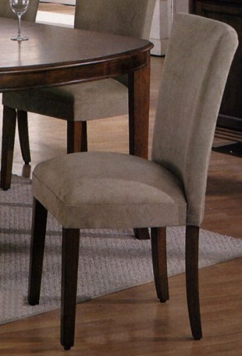 Set of 2 Taupe Finish 38H Parson Chairs