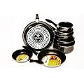 VITRINOR - Lot de 5 casseroles + 3 po�les noire induction A03-Lot 8 piece-Noire