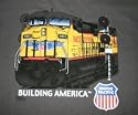 Union Pacific Building America C44-9W Railroad Train Sweatshirt Pullover