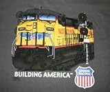 Union Pacific Building America C44-9W Railroad Train T-Shirt Tee Shirt