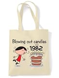 Blowing Out Candles Since 1982 30th Birthday Tote / Shoulder Bag