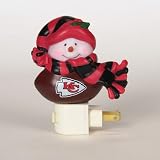 Pack of 2 NFL Kansas City Chiefs Snowman Christmas Night Lights 5"