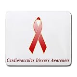 Cardiovascular Disease Awareness Ribbon Mouse Pad