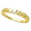 18K Yellow Gold Diamond Wedding Band Duo - Lady's Ring - 0.06 Ct.
