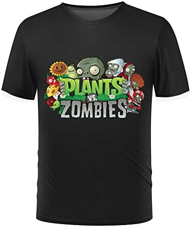 CCLY 3D Plants VS. Zombies Print Children's Crew Neck Summer Tshirt