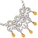 SILVER W/YELLOW AND WHITE CZ NECKLACE 16"