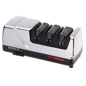 Chef's Choice 120 3 Stage Diamond Hone Knife Sharpener, Chrome by EdgeCraft