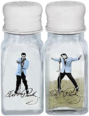 Elvis Presley the King Blue Jacket S&P Shakers and Toothpick Set