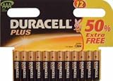 Duracell Plus AAA Batteries 12 Pack