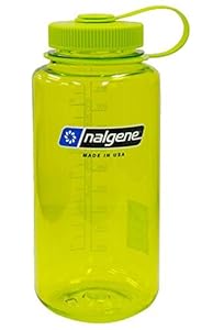 Nalgene BPA Free Tritan Wide Mouth Water Bottle, 1-Quart, Spring Green - 2 Count