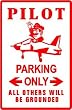 PILOT PARKING sign * st plane flight military