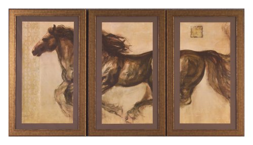 CAS Wall Décor E'Talon Triptych 40-by-24-Inch Framed Print