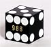 3/4" Black Opaque Precision Casino Craps Dice, Serial #