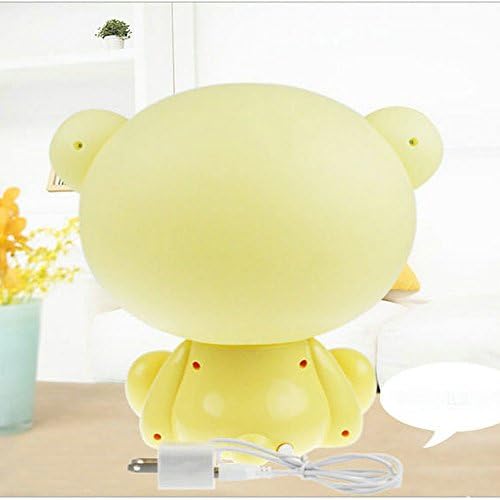Creative Cartoon Bear Nightlight Desk Table Lamp Night LED Touch Dimmable for Baby Adults Bedroom Christmas Birthday Gift (yellow)