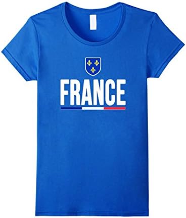 Women's FRANCE T-shirt 2016 National Tee French Flag Men Women Kids Small Royal Blue