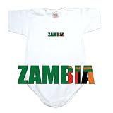 BABY BODYSUIT WHITE FLAG COLOR  ZAMBIA  12 - 18 Months