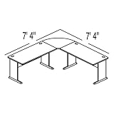 Bush Advantage Hansen Cherry Configuration 9 - Layout for Smaller Workspace
