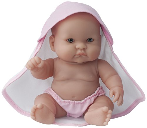 JC Toys 8" Washable Bath Time All Vinyl Lots to Love Babies Doll with Hooded Towel for Children 2+