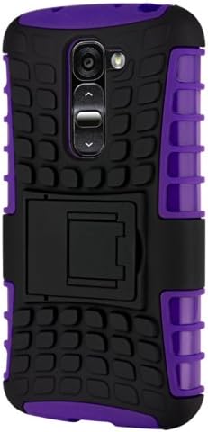 LG G2 Mini D620 Case, HHI Dual Armor Composite Case with Stand for LG G2 Mini D620 - Purple (Package include a HandHelditems Sketch Stylus Pen)