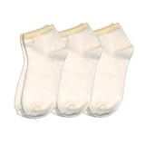 Ecoland Girls Organic Cotton Ankle Liner Socks - 3 Pairs Value