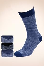 2 Pairs of North Coast Cotton Rich Space Striped Socks [T10-8614-S]